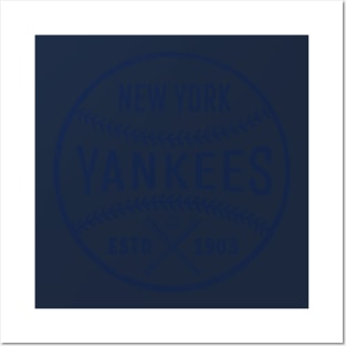 Vintage Yankees Ball by Buck Tee Posters and Art